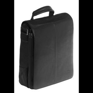 Mancini Polished Leather Colombian Messenger Bag